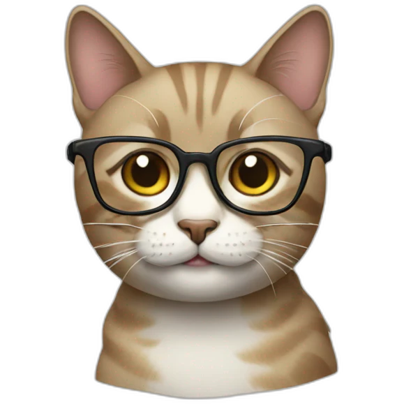 Cat with glasses emoji