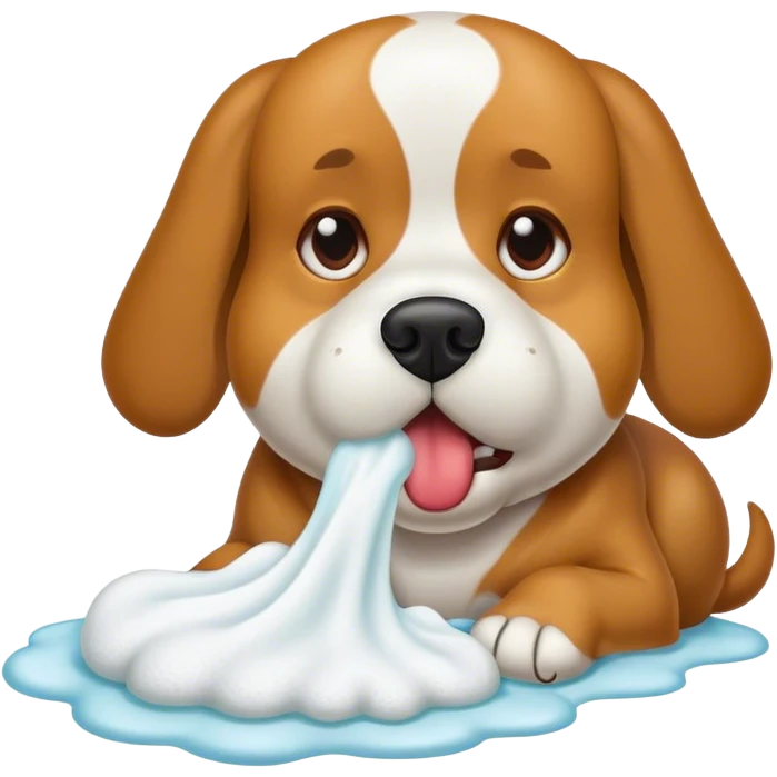 Dog throwing up  emoji