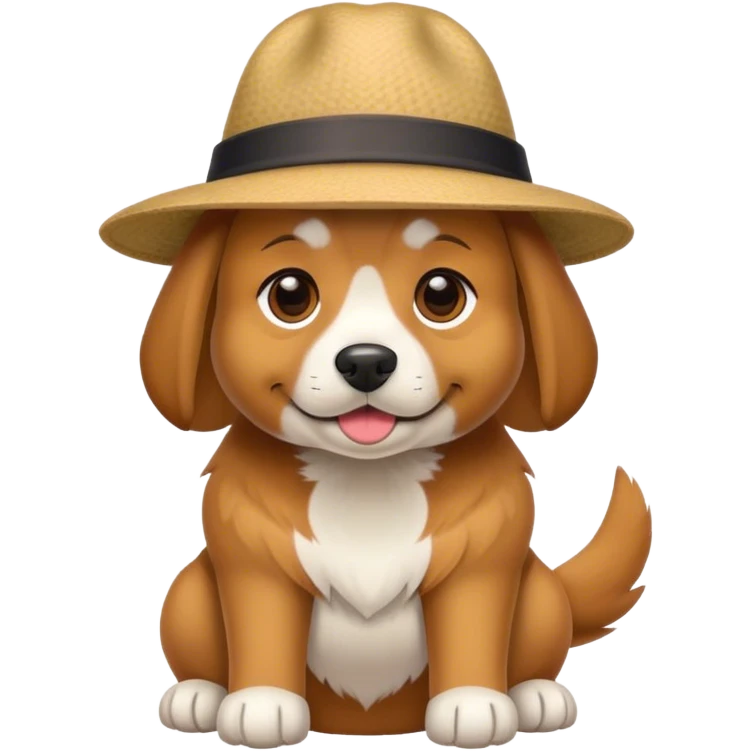Dog wearing a hat emoji