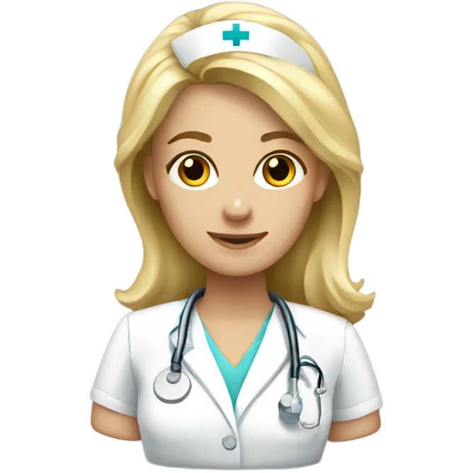 Blonde hospital nurse emoji