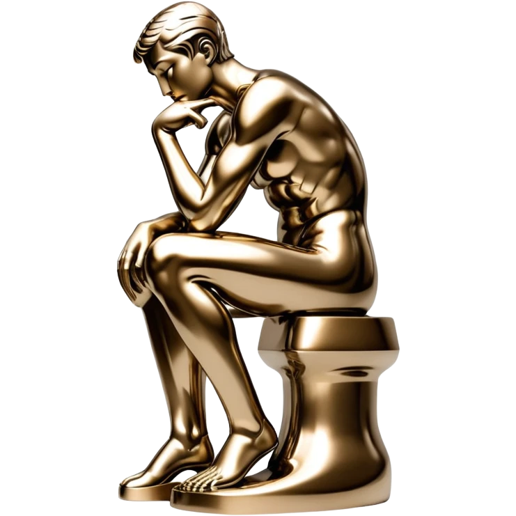 sorayama The Thinker sculpture emoji