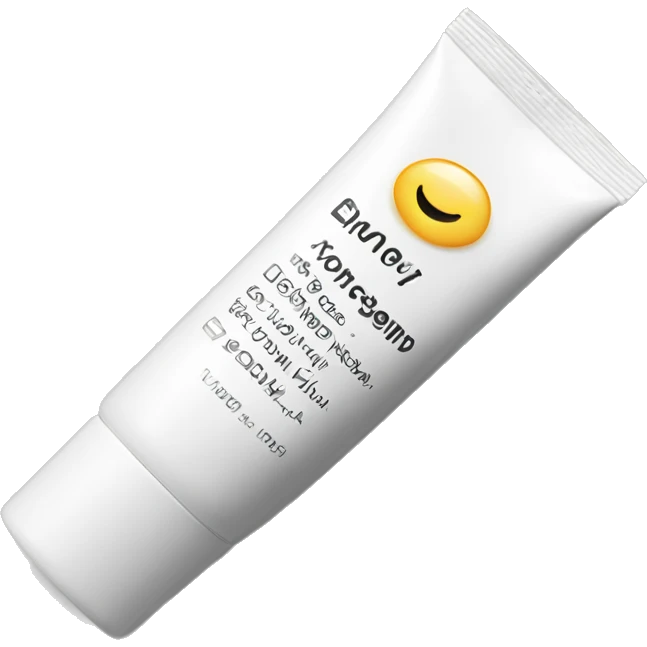 eye cream bottle with label emoji