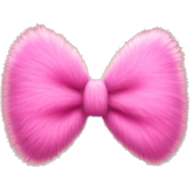 fuzzy pink bow emoji