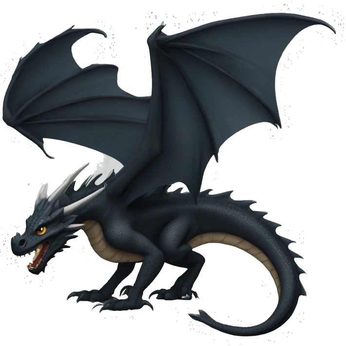 black dragón emoji