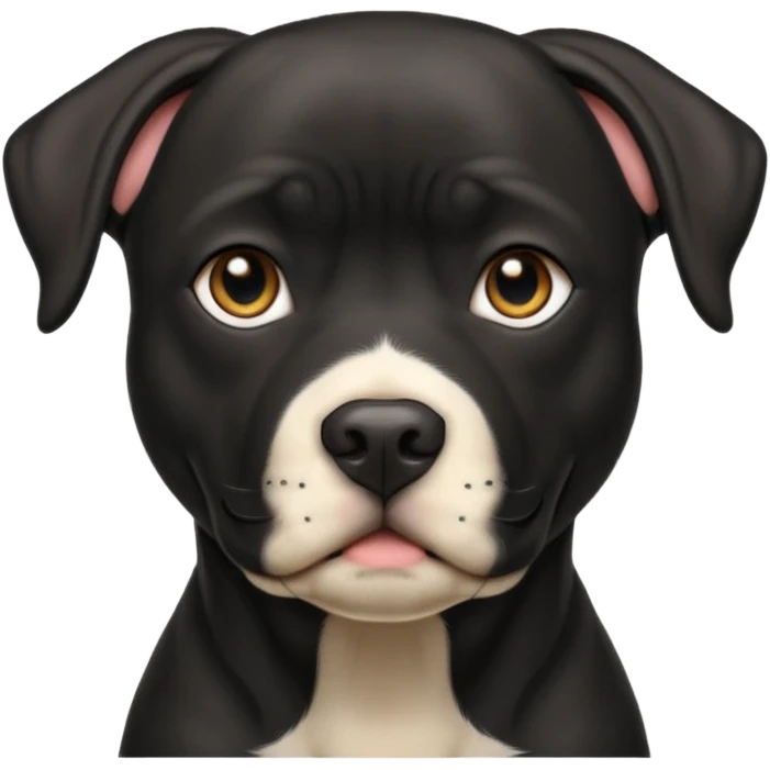 Black lab Pitt bull mix dog emoji