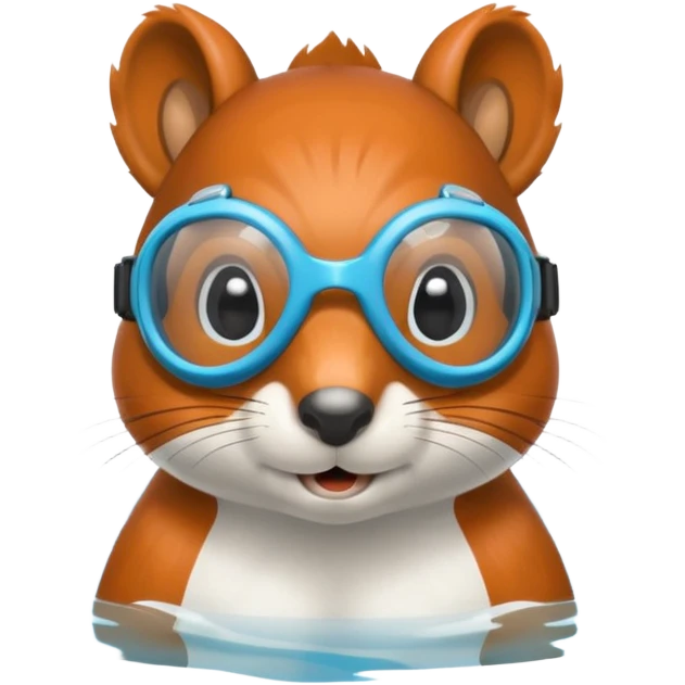 squirrel with swimming goggles emoji