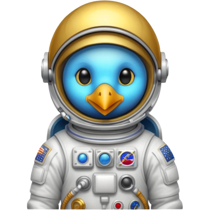 bird with astronaut suit emoji