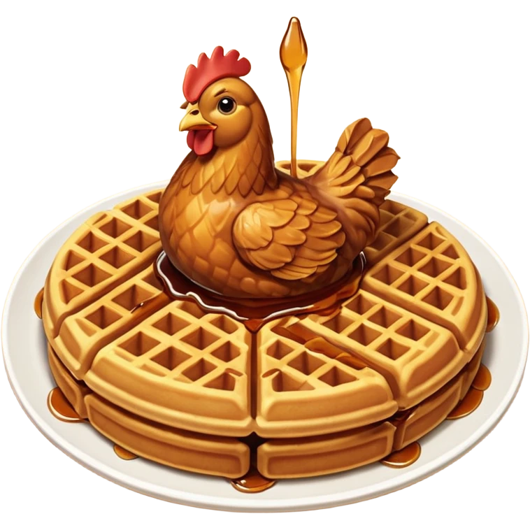 Chicken & waffles emoji