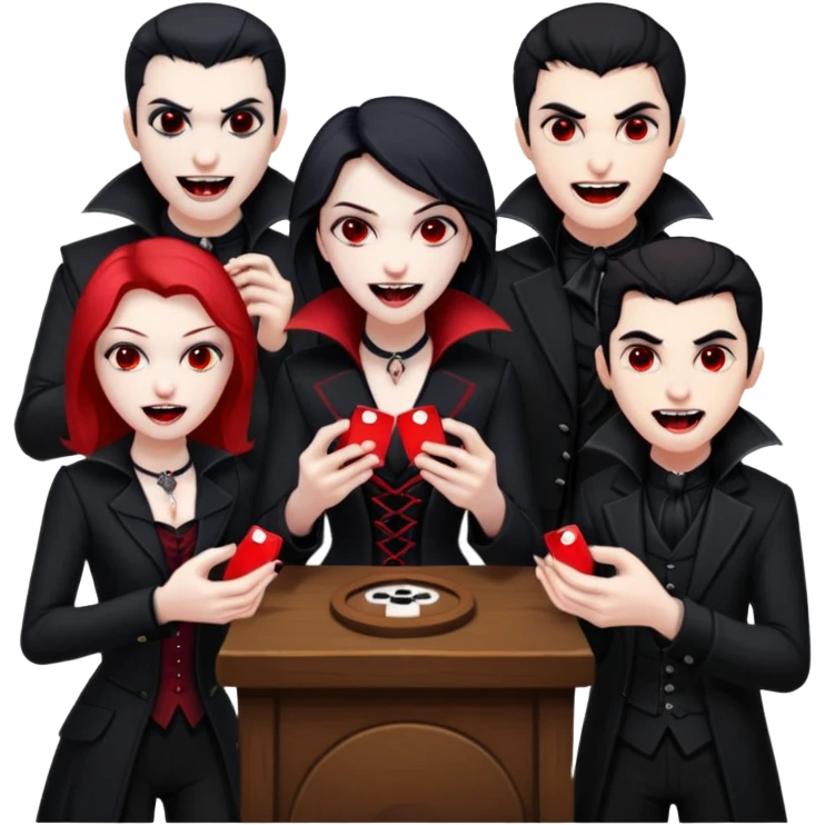 vampires playing game emoji