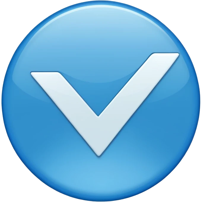 blue check mark emoji