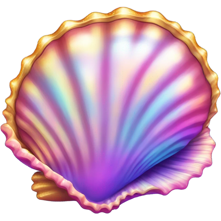 Lisa Frank sparkle sea shell emoji