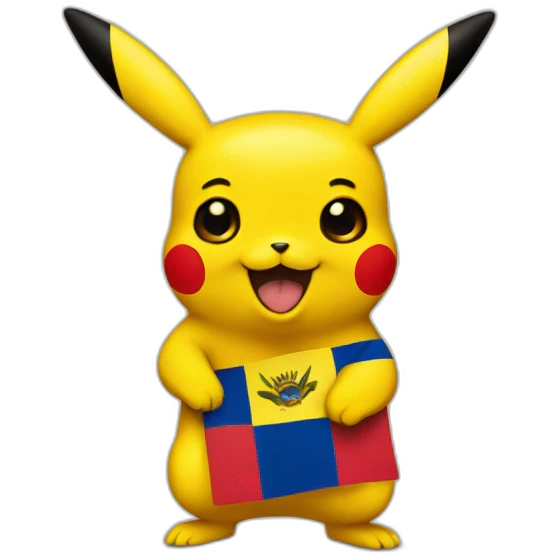 pikachu with ecuador flag emoji