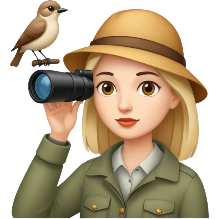 Birdwatching woman  emoji
