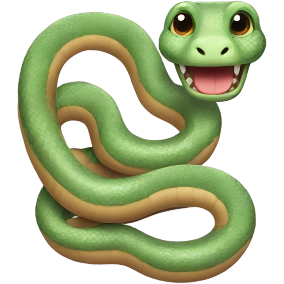 Cute snake with legs and feet emoji