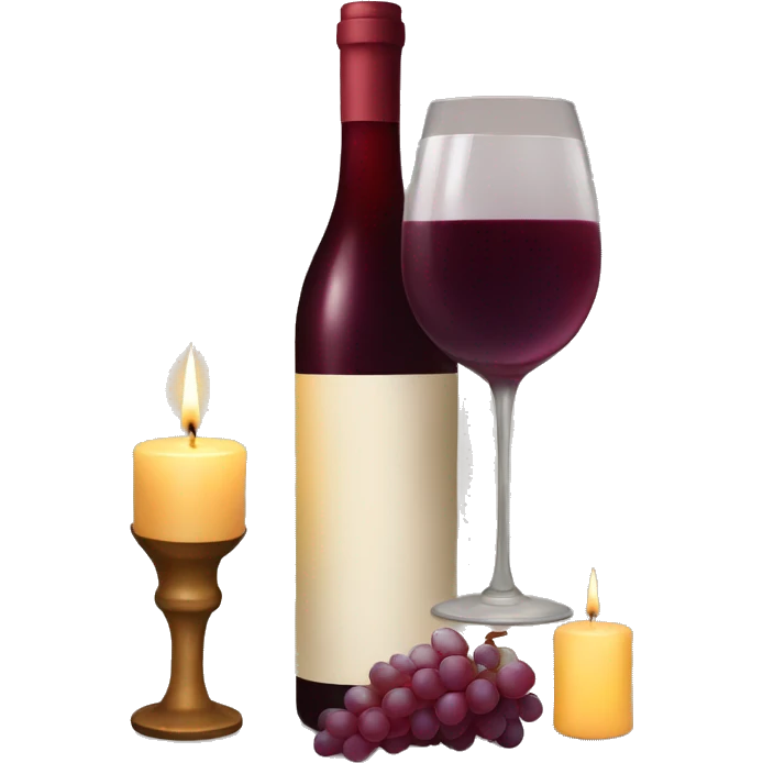 Wine and candles emoji