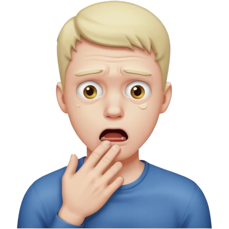 a man choking himself  emoji