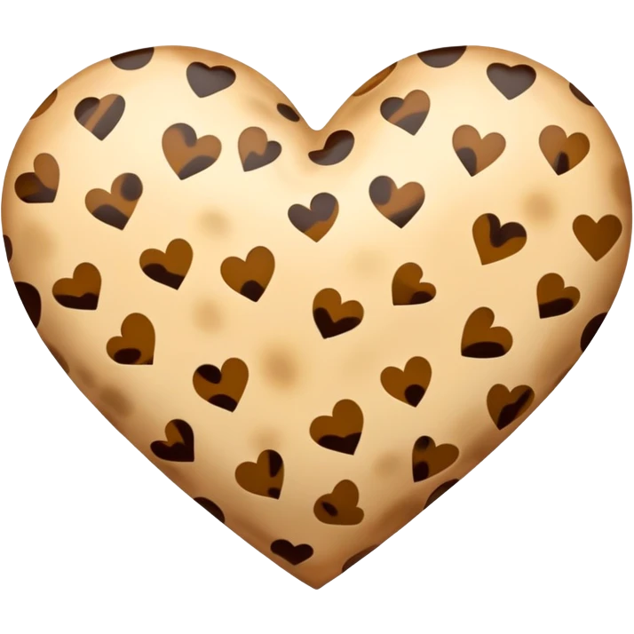 Cheetah print heart emoji