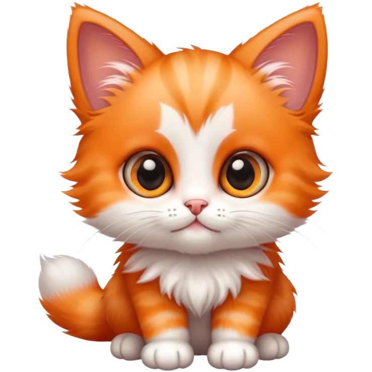 baby kitten with huge eyes and tiny paws emoji