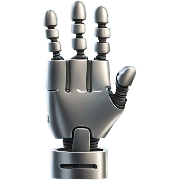robot hand, finger point emoji