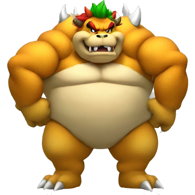 Bowser with a big belly  emoji