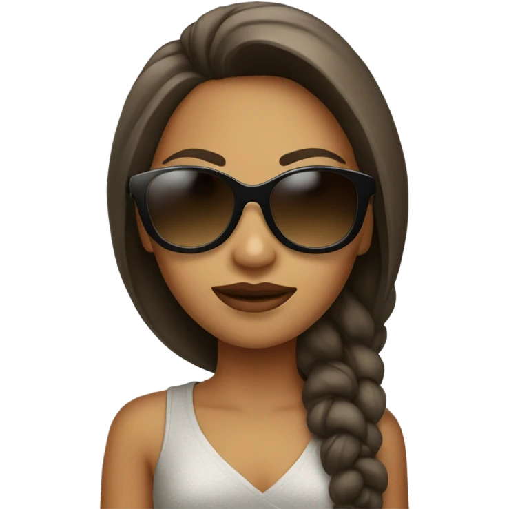 stylish girl with sunglasses emoji