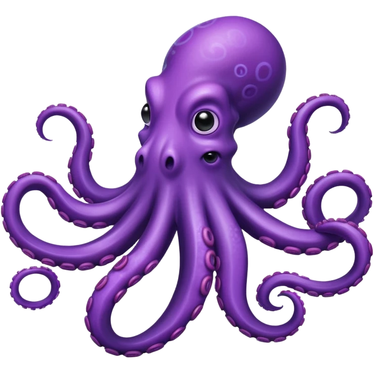 Dizzy Seven-armed purple octopus  emoji