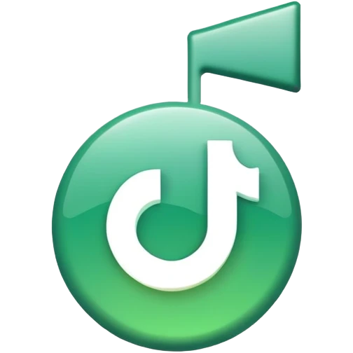 Tik tok logo but green emoji