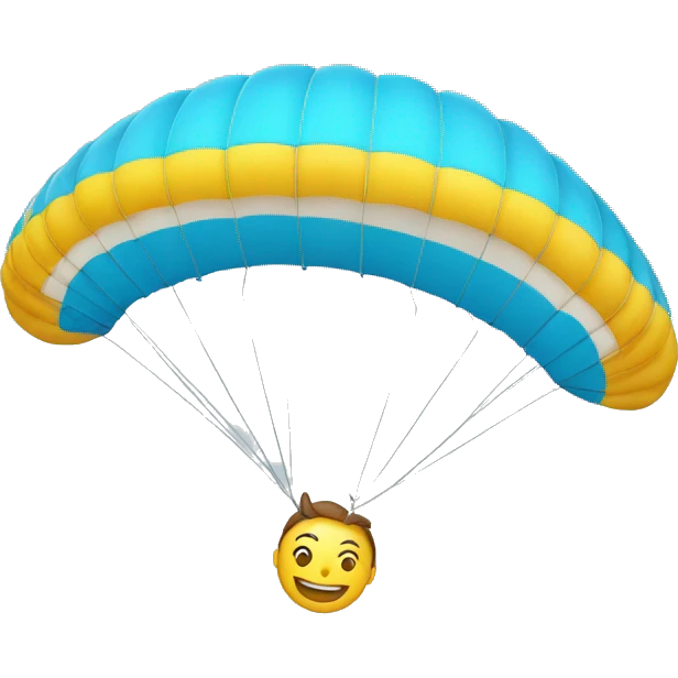 smiling face with horns flying paraglide emoji