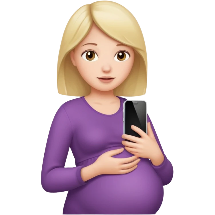A pregnant girl iPhone  emoji