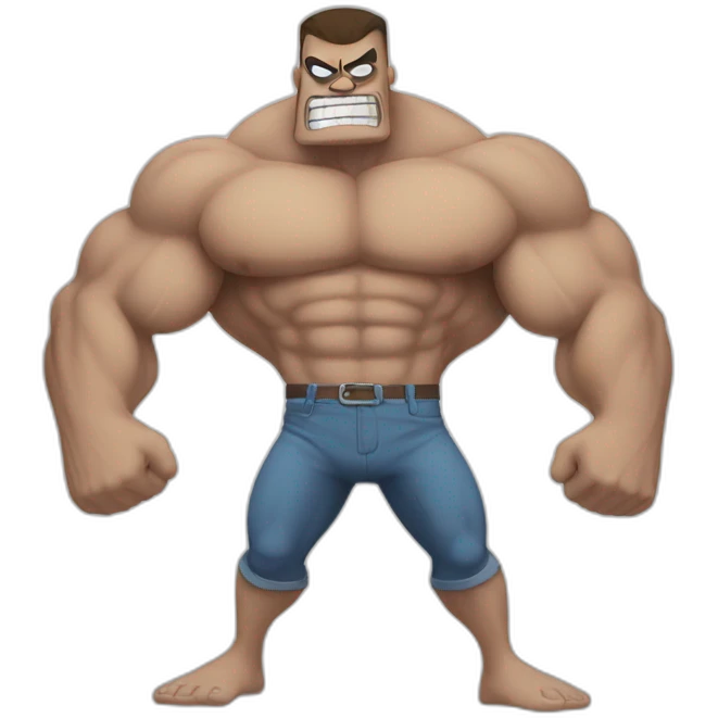 Muscleman from regular show emoji