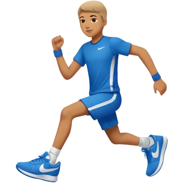 Squalo con Nike blu e gambe emoji