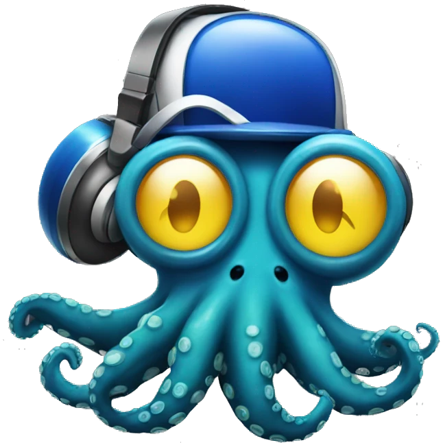 Dj octopus emoji