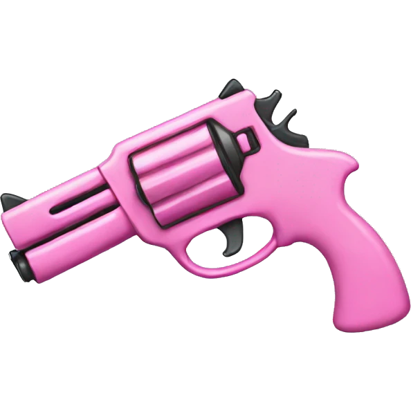 Pink gun with bow emoji