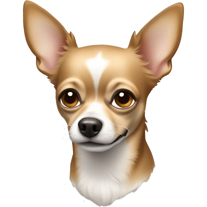 Old Chihuahua dog light brown and white hairs emoji