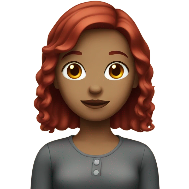 girl with dark red hair  emoji
