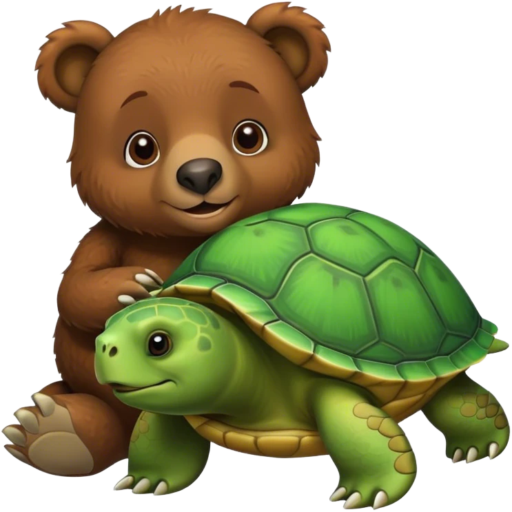 Bear holding turtle  emoji