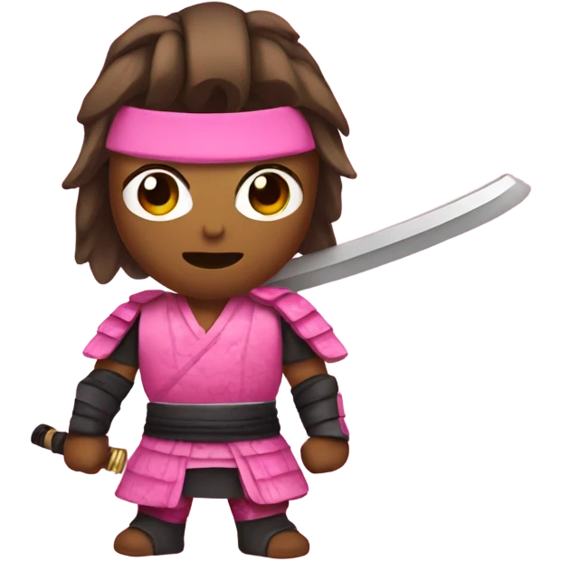 Pink samurai fighter emoji
