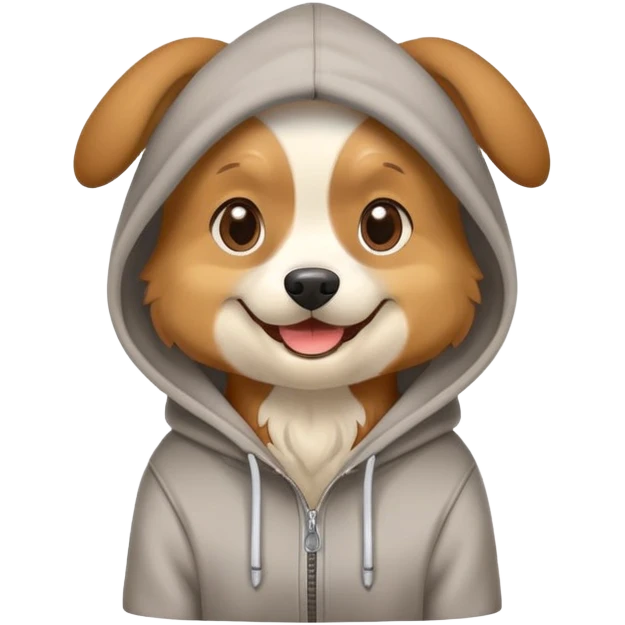 Dog wearing hoodie  emoji