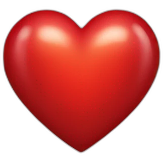 Shining heart red colour emoji