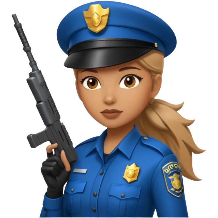 Futuristic woman cop emoji