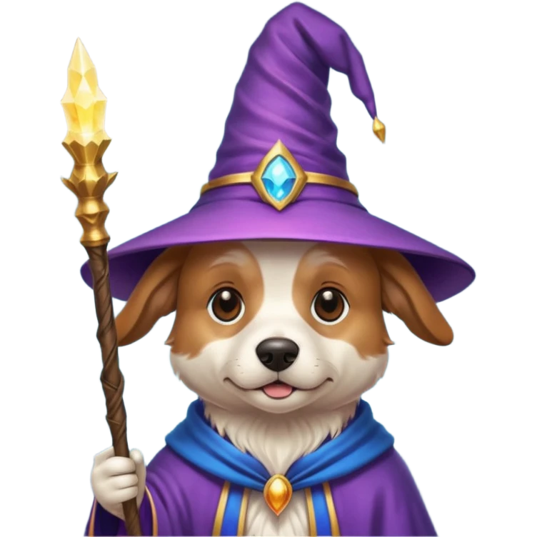 Dog wizard emoji