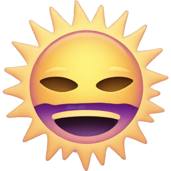 purple sun emoji