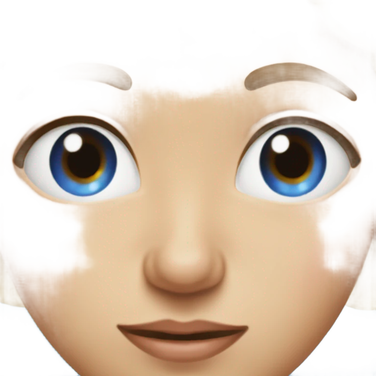 Suzi with one brown eye and one blue eye emoji