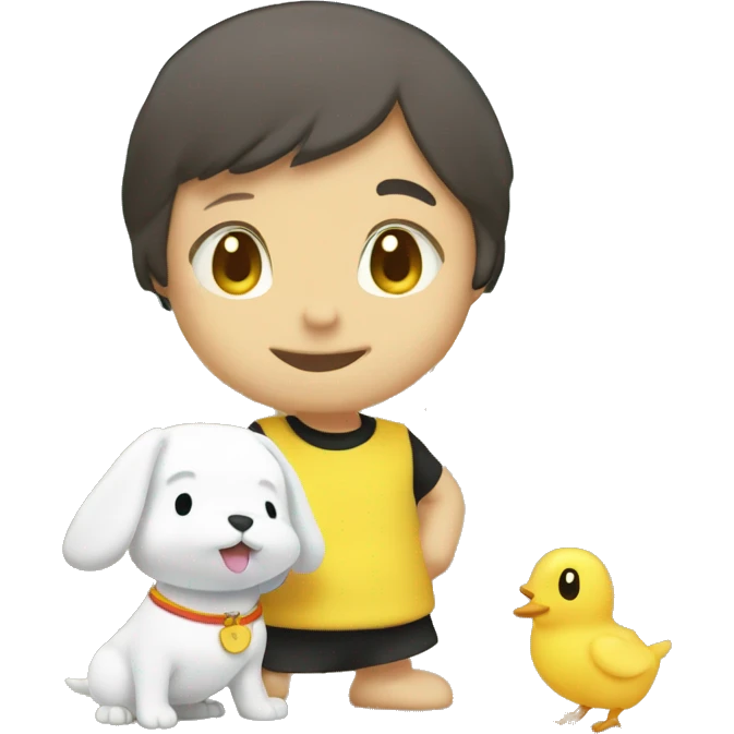 Pochacco with chicks emoji