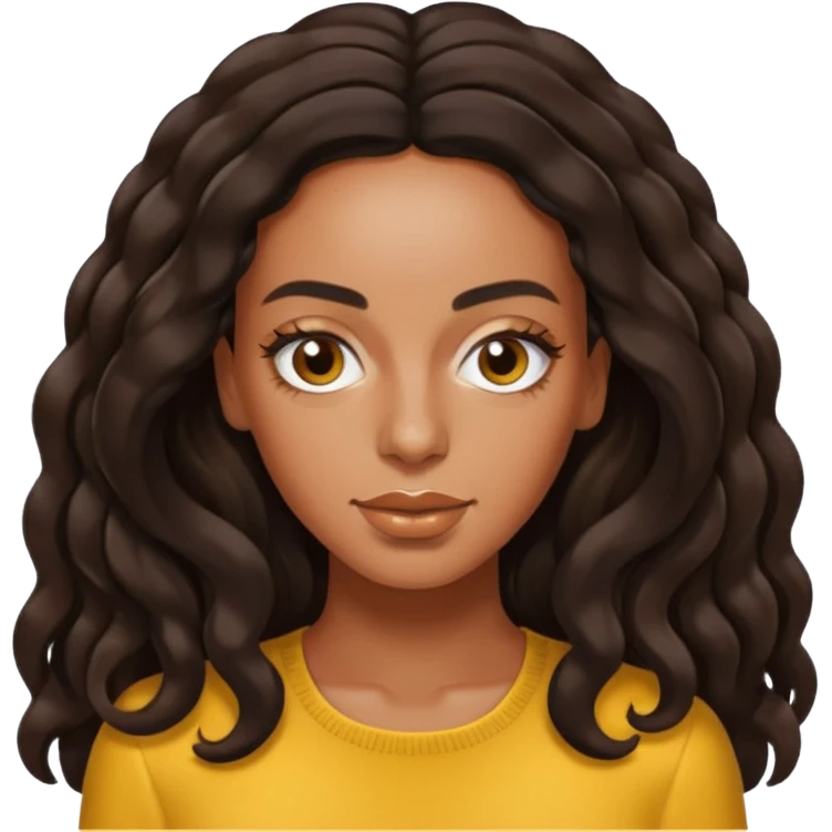 Solange with long hair emoji