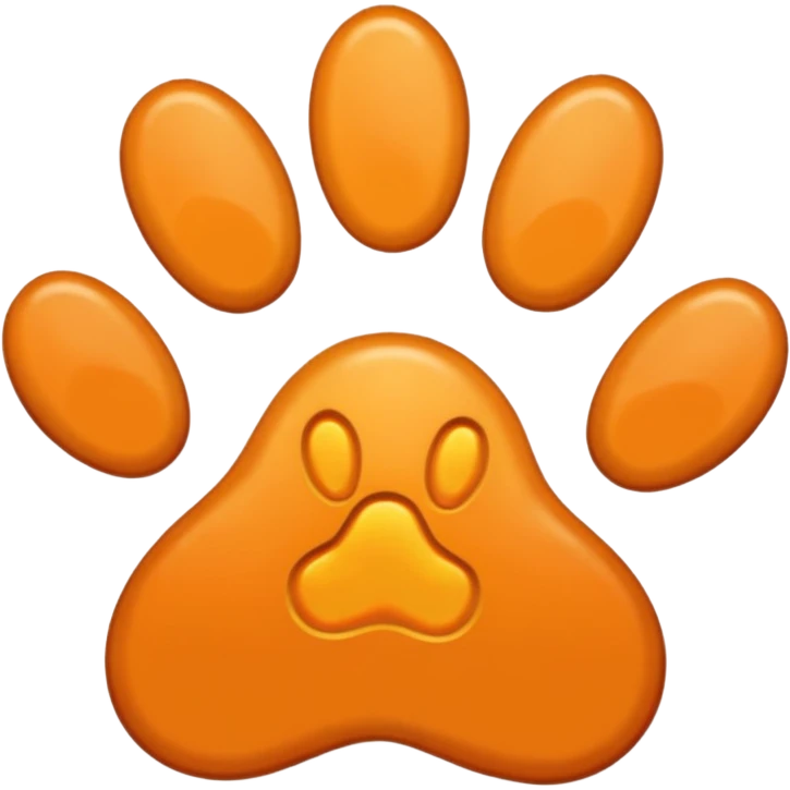 a very light orange pawprint emoji