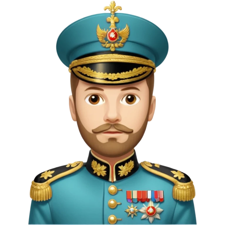 Nicholas II, Russian tsar, ornate uniform emoji