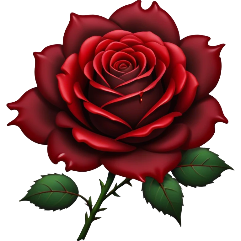 black rose with blood dripping from it  emoji