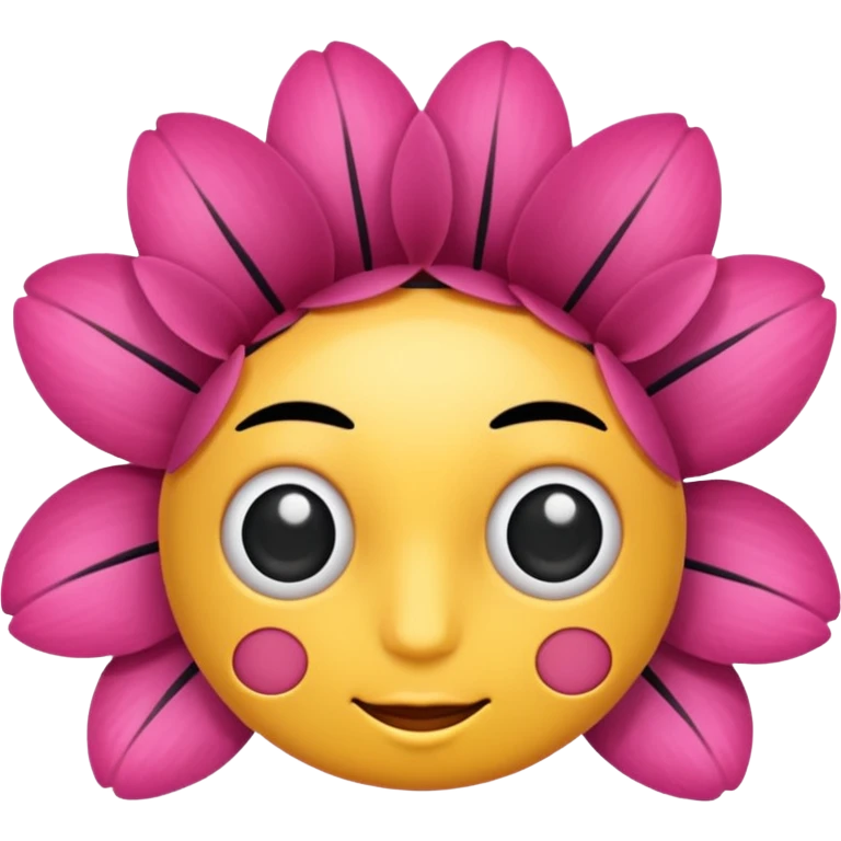 Flower with bedroom eyelashes emoji