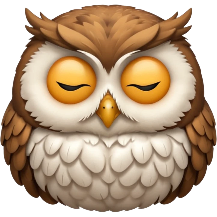 create a sleeping owl emoji emoji